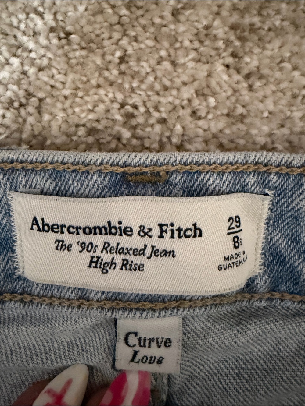 Abercrombie & Fitch Light Blue High-Rise '90s Relaxed Jeans - Picture 3 of 3